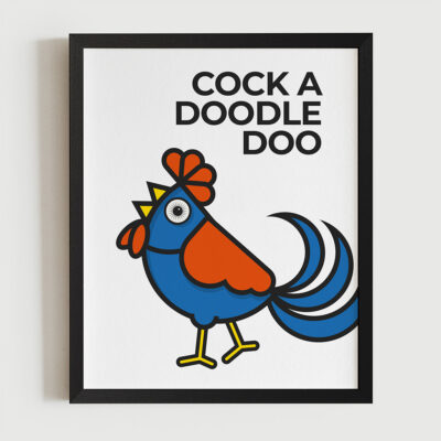 Magimó Cock a doodle doo Framed Fine Art Print